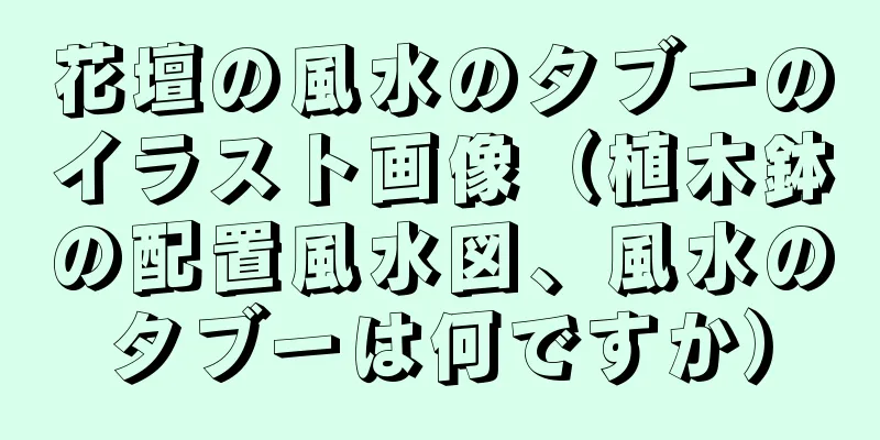花壇の風水のタブーのイラスト画像（植木鉢の配置風水図、風水のタブーは何ですか）